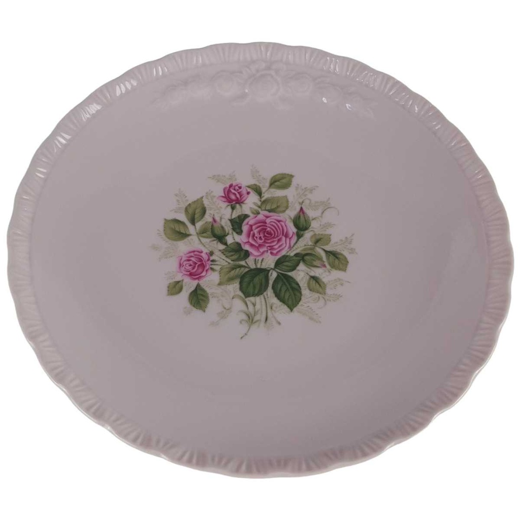 Kuchenteller Dessertteller 19,3 cm Hutschenreuther Porcelaine Rosé gebraucht - gut