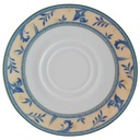 Untertasse für Kaffee 14,7 cm Schirnding Bavaria Form 55 Blumendekor Blau Beige Blumen gebraucht - akzeptabel