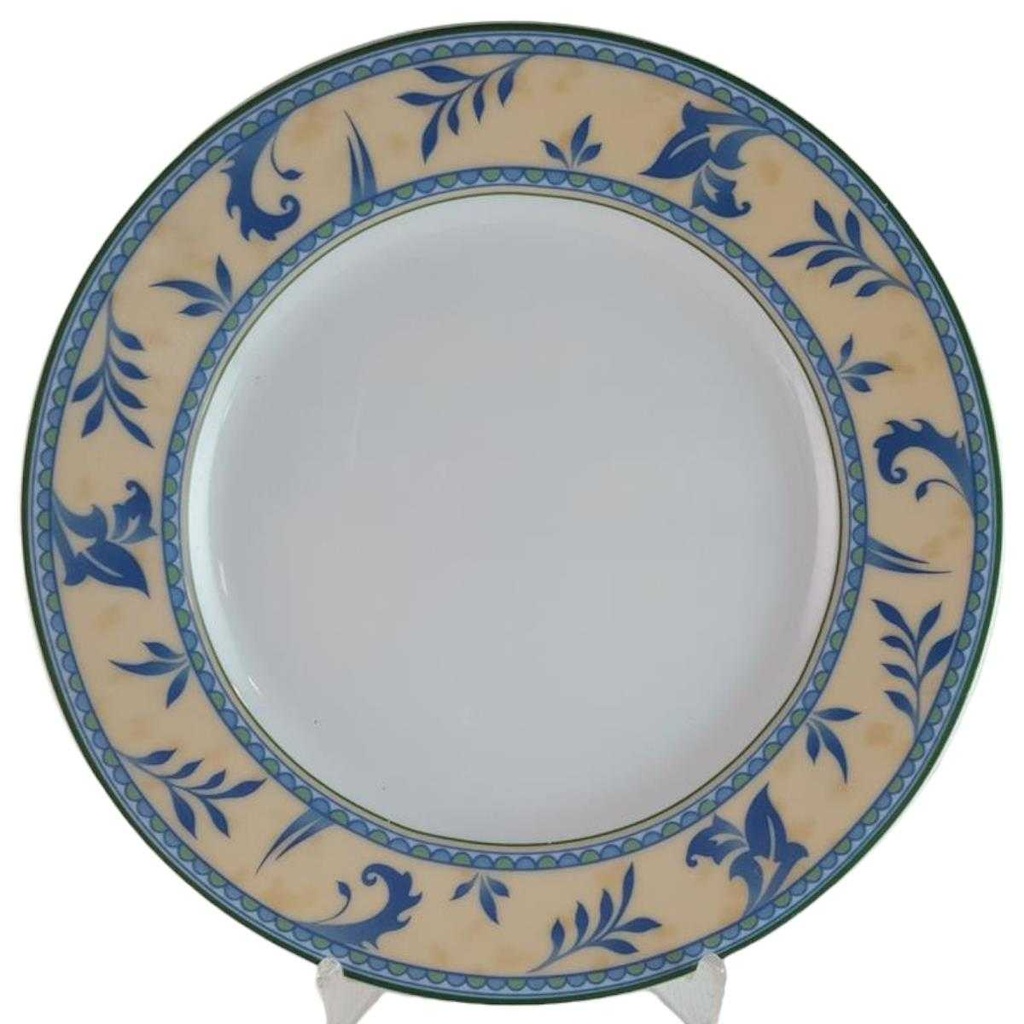 Kuchenteller 19,6 cm Schirnding Bavaria Form 55 Blumendekor Blau Beige Blumen gebraucht - gut