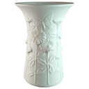 Vase mit Signatur 16,9 cm AK Kaiser Porzellan Weiß M.Frey gebraucht - gut