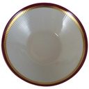 Schüssel Servierschüssel Goldrand 23 cm Mitterteich Form 870 Rot gebraucht - gut