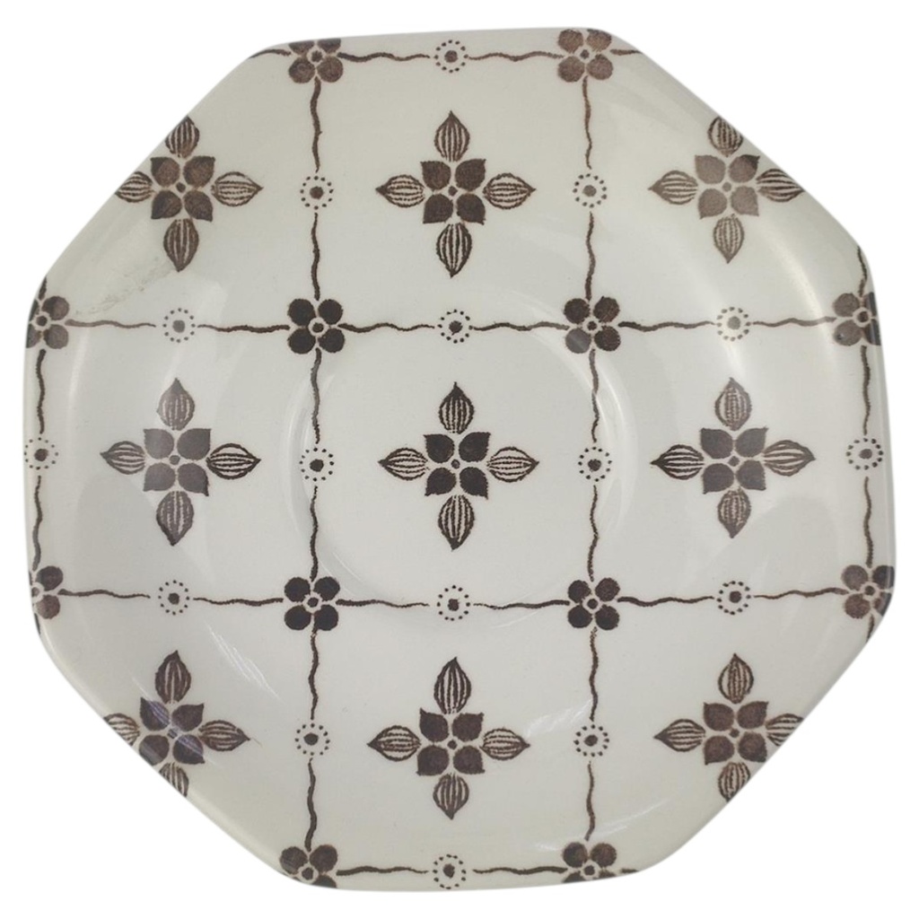 Untertasse für Kaffee Royal Staffordshire Homespun Ironstone J.&G. Meakin braun gebraucht - gut
