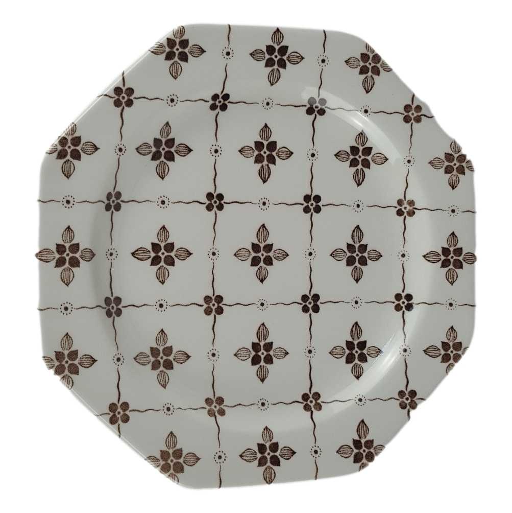 Kuchenteller Dessertteller 22 cm Royal Staffordshire Homespun Ironstone J.&G. Meakin braun gebraucht - gut