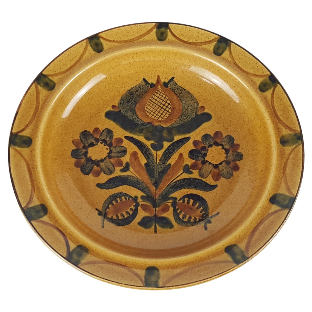 [458140257] Keramik 269/25 Wandteller Blumendekor D 24,8 cm