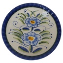 Claudio Bernini Keramik Schale Wandteller Blumenmotiv D 26,3 cm