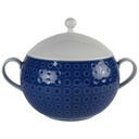 Schüssel Terrine 1,4 L Arzberg Golfball Blau Weiß gebraucht - gut