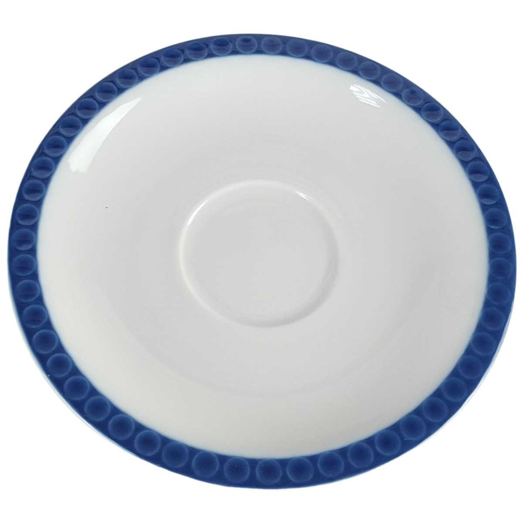 Untertasse für Suppe 16,9 cm Arzberg Golfball Blau Weiß gebraucht - gut