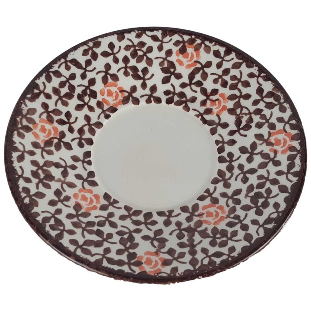 Untertasse 14,8 cm Schramberg Lisett braun gebraucht - gut