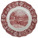 Kuchenteller Palissy Thames River Scenes Rot