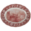Servierplatte 30,3x23,5 cm Palissy Thames River Scenes Rot gebraucht - gut