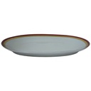 Fleischplatte Goldrand 35,2x23,7 cm Mitterteich Form 870 Rot gebraucht - gut