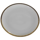Kuchenteller Dessertteller Goldrand 19,6 cm Eschenbach Weiß Bavaria gebraucht - gut
