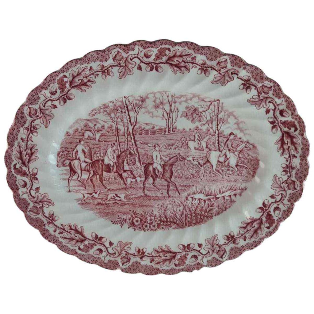 Fleischplatte 29,4x22,8 cm Myott Country Life Rot gebraucht - akzeptabel