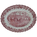 Fleischplatte 29,4x22,8 cm Myott Country Life Rot gebraucht - akzeptabel