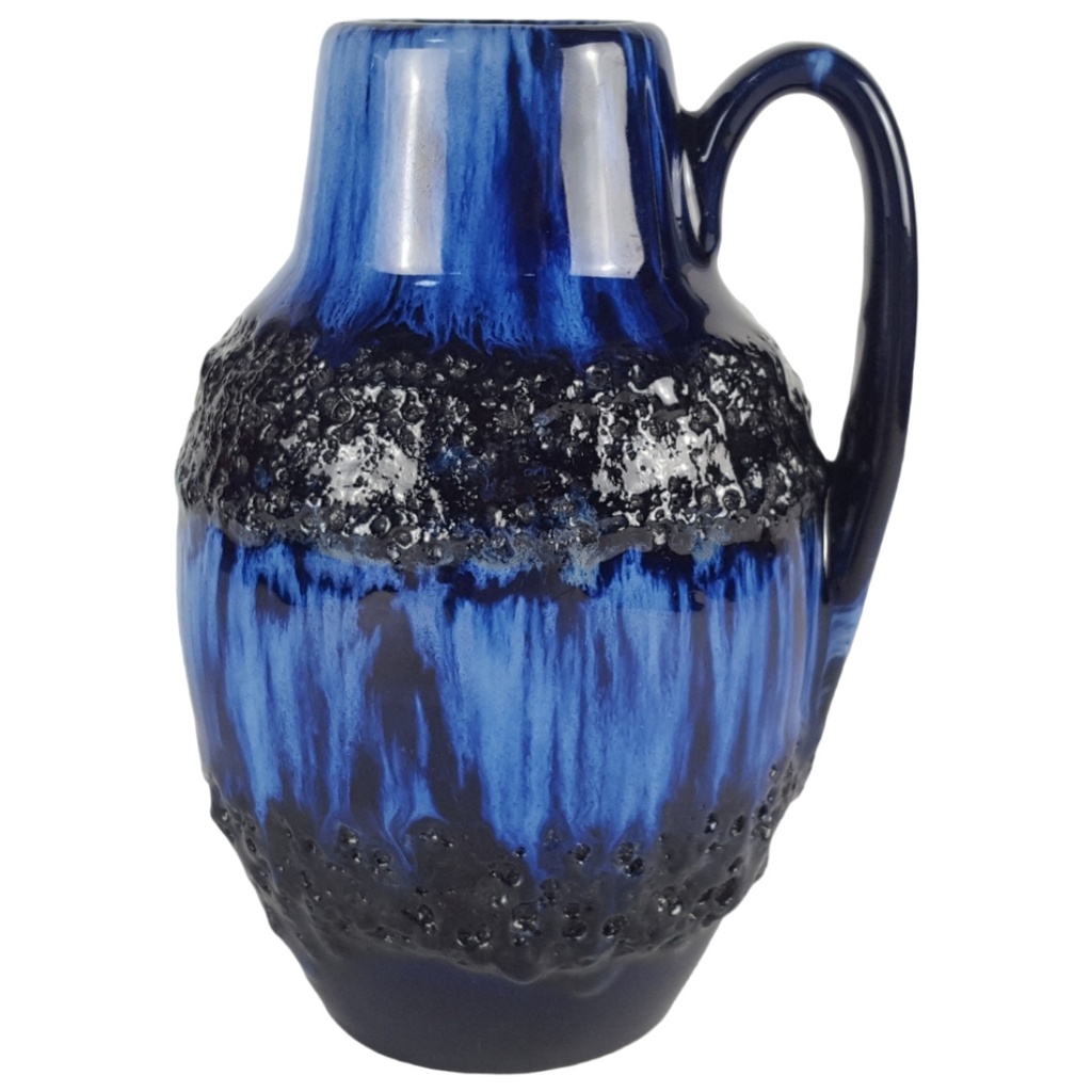 [458140338] Scheurich 414-16 Keramik Vase blau H 15,8 cm