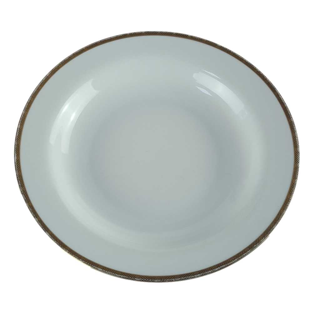 [458140354] Suppenteller Goldrand 23 cm Eschenbach Alte Formen W1714 Weiß gebraucht - gut