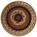 Kuchenteller Dessertteller Frühstücksteller 19,6 cm Sarreguemines SDV France Fat Lava braun weiß schwarz gebraucht - gut