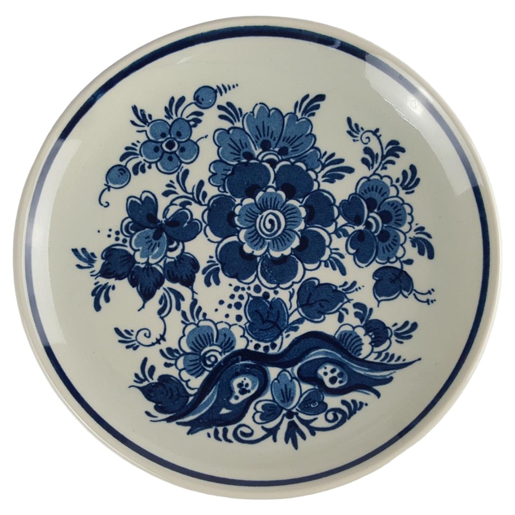 [458140616] Koninklijke Goedewaagen Blauw Delfts Wandteller Blumenmuster D 16 cm