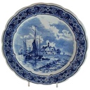 Wandteller Royal Sphinx Maastricht Delfts Schiffe Hafen Sammelteller D 30,7 cm
