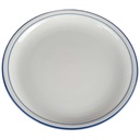 Speiseteller Essteller 25,8 cm Thomas Porzellan Trend Circle Line Blauer Rand gebraucht - gut