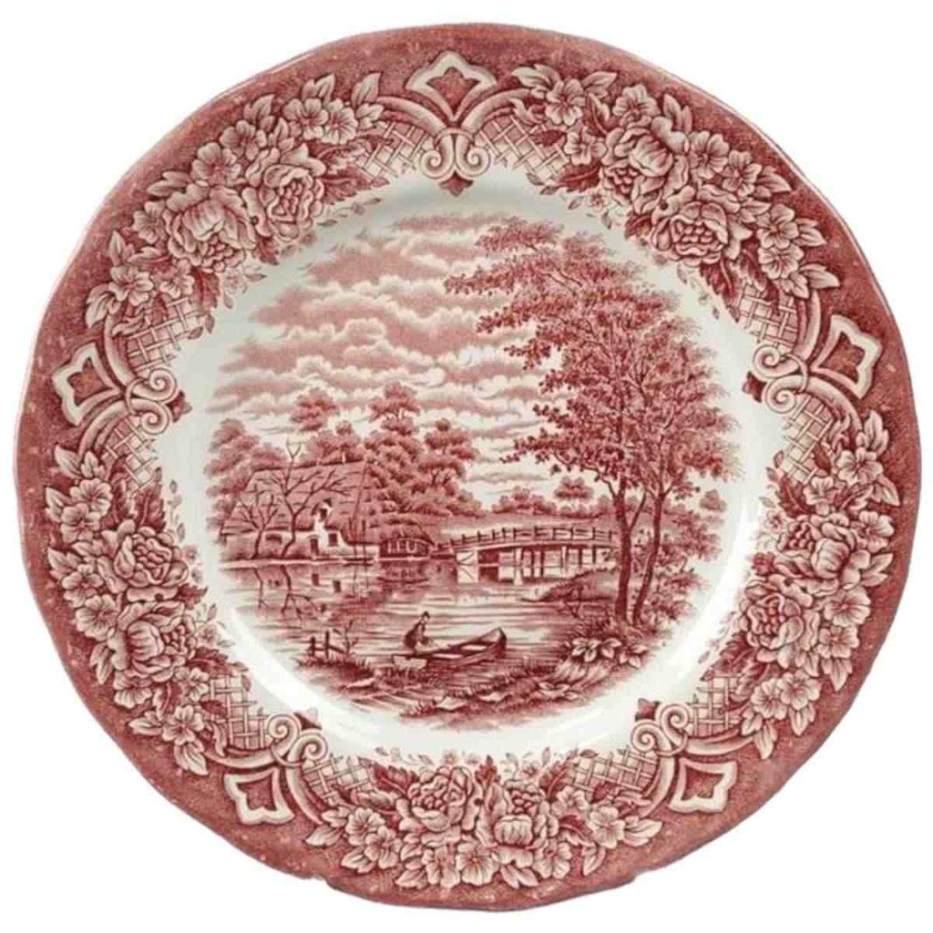 Speiseteller Essteller 25,5 cm Grindley Homeland Rot gebraucht - gut