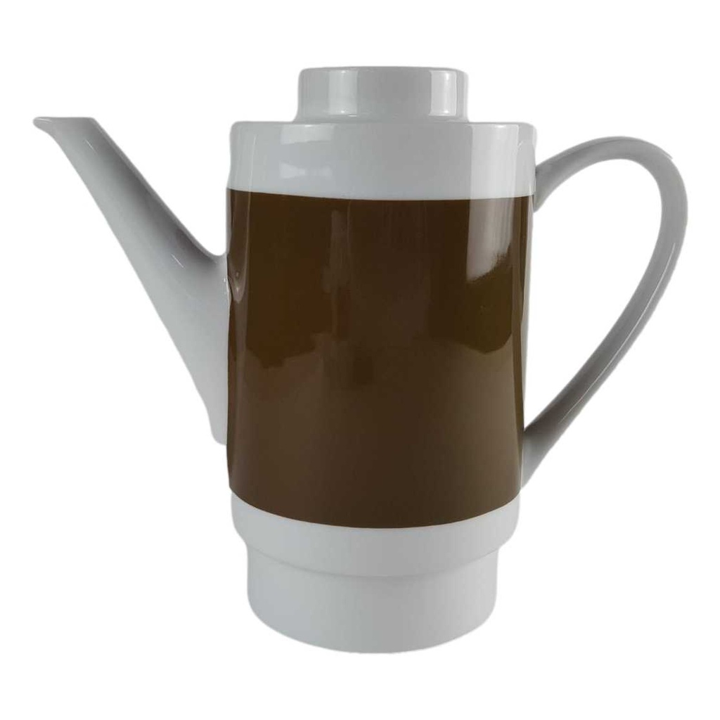 [458140666] Kaffeekanne 0,9 L Melitta Hamburg brauner Band gebraucht - neuwertig