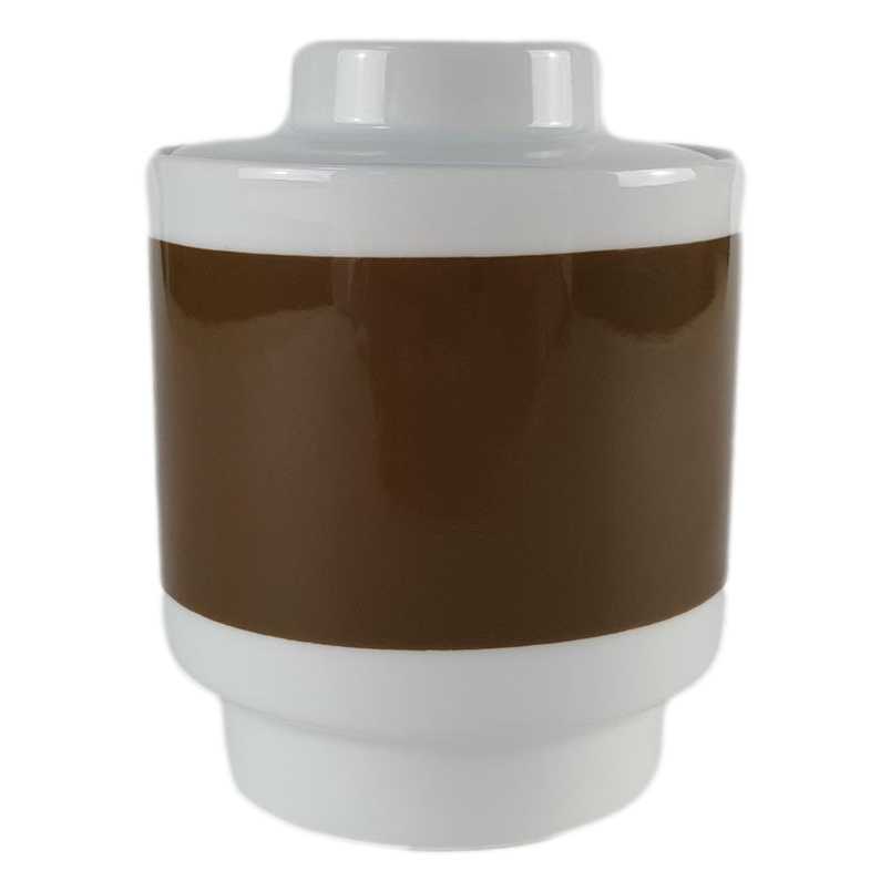 [458140667] Zuckerdose Melitta Hamburg brauner Band gebraucht - neuwertig