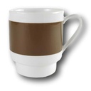 Kaffeetasse 0,2 L Melitta Hamburg brauner Band gebraucht - neuwertig