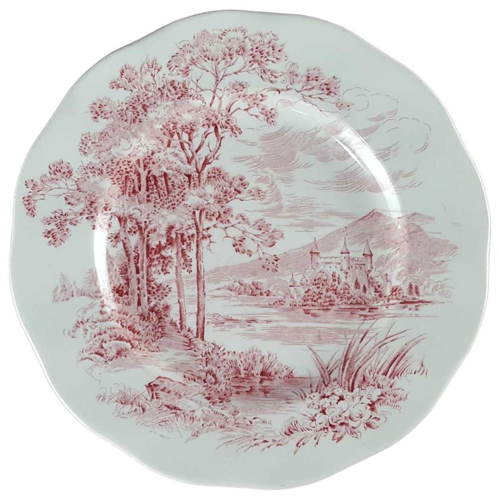 Kuchenteller 20 cm Enoch Wedgwood Countryside Rot gebraucht - akzeptabel