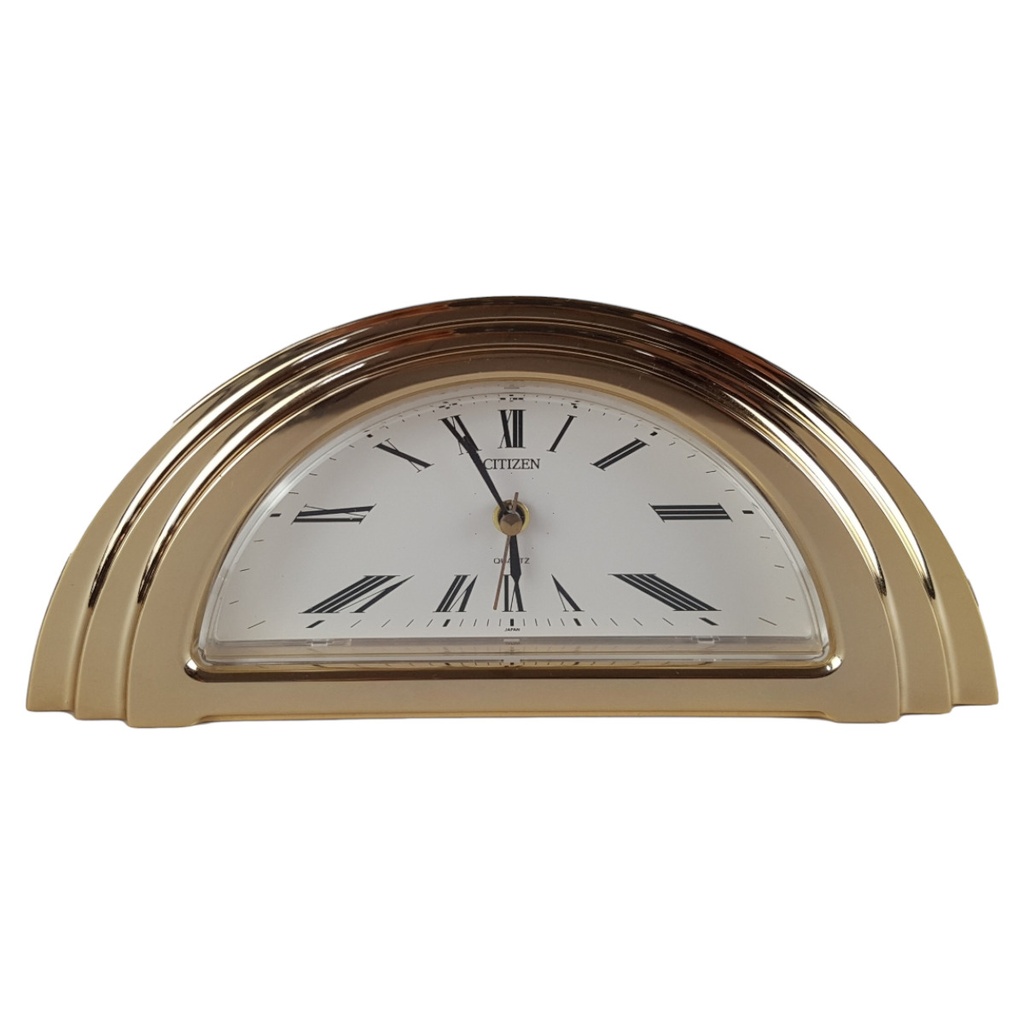 Citizen Quarz Uhr Messing Japan Tischuhr mit Alarm