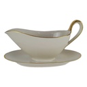 Sauciere Goldrand 1tlg Mitterteich Form 22590 Elfenbein gebraucht - gut
