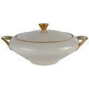 Terrine Goldrand 1,2 L Mitterteich Form 22590 Elfenbein Beige gebraucht - gut