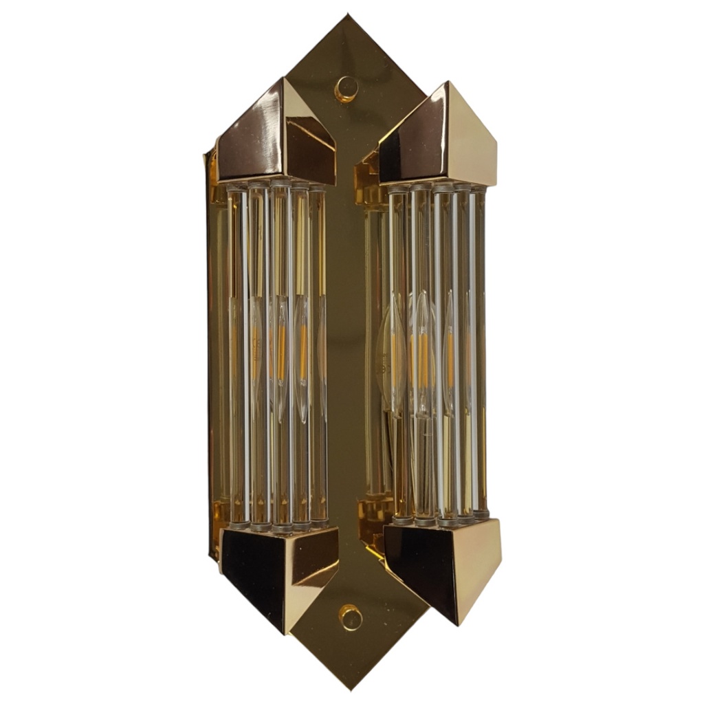 Honsel Art Deco Glasstab Wandleuchte Lampe Type: 35802 H 39 cm