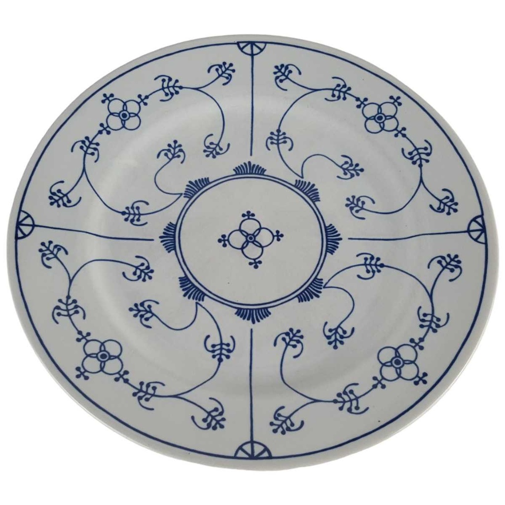 Speiseteller Essteller 23,6 cm Sandra Rich Indisch Blau Strohblume gebraucht - akzeptabel