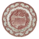 Speiseteller Essteller 24,7 cm English Ironstone Tableware (EIT) EIT England Chatsworth House Derbyshire Rot gebraucht - sehr gut
