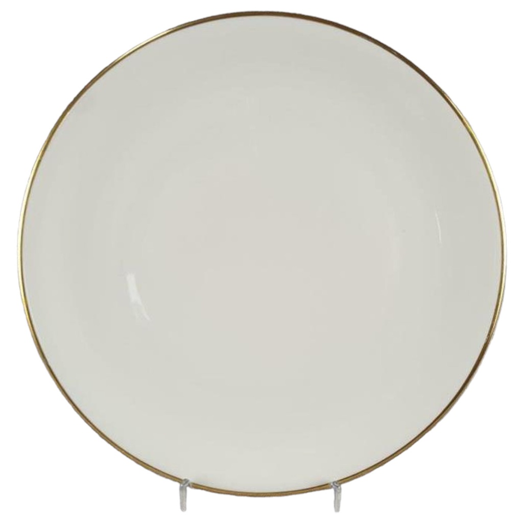 Speiseteller Essteller Goldrand KPM Krister 0217 Elfenbein Beige
