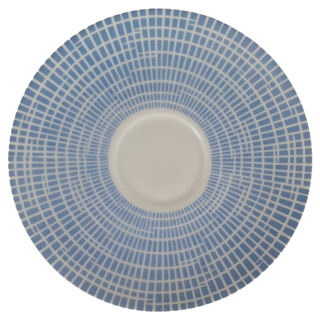 [458140752] Untertasse für Suppe 17 cm Arzberg Netz blau weiß gebraucht - sehr gut