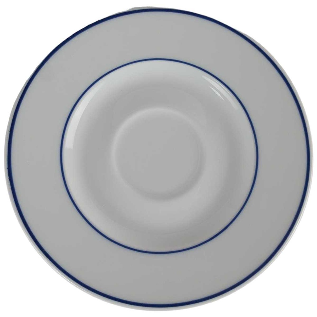 [458140756] Untertasse für Kaffee 15,5 cm Marienbad Ingres Weiss Blauband gebraucht - gut