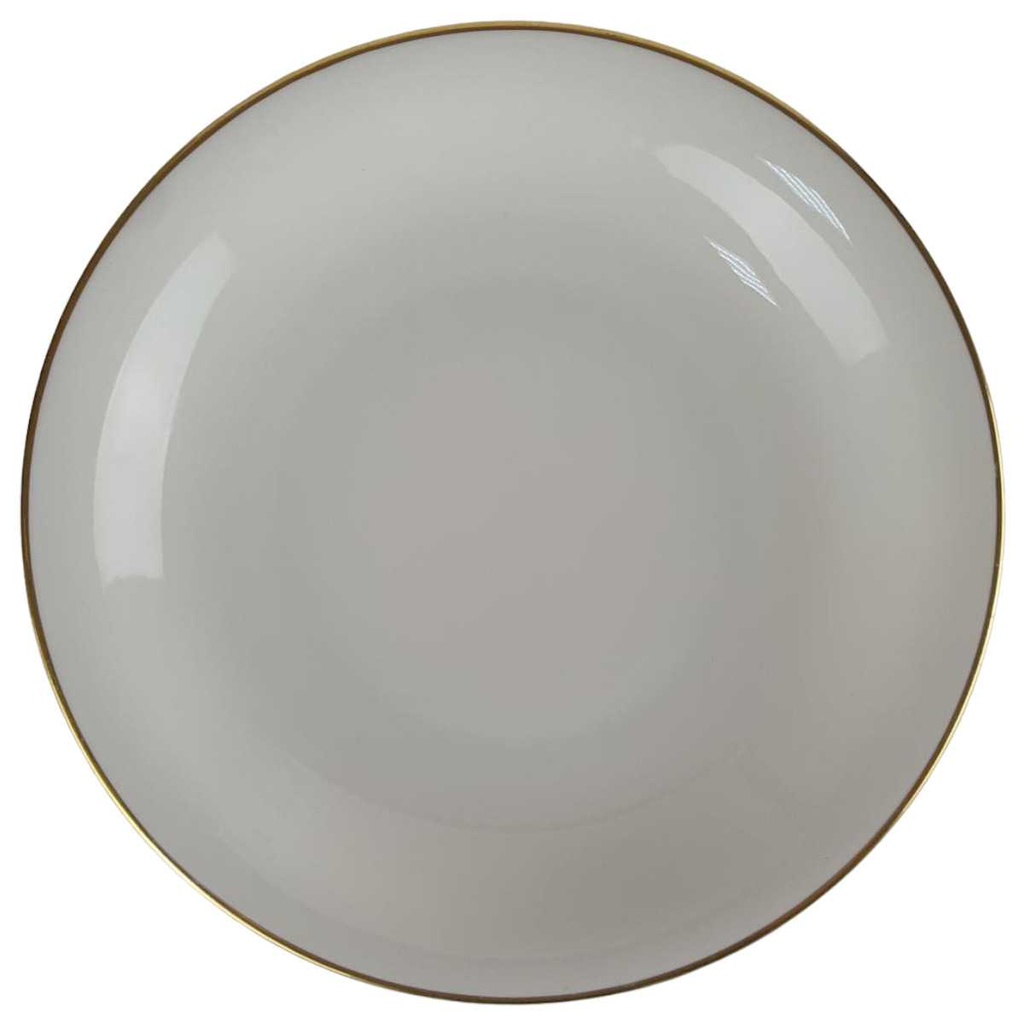[458140760] Suppenteller Goldrand 23 cm KPM Krister 0217 Elfenbein Beige