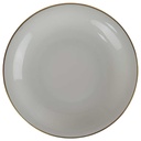 Suppenteller Goldrand 23 cm KPM Krister 0217 Elfenbein Beige