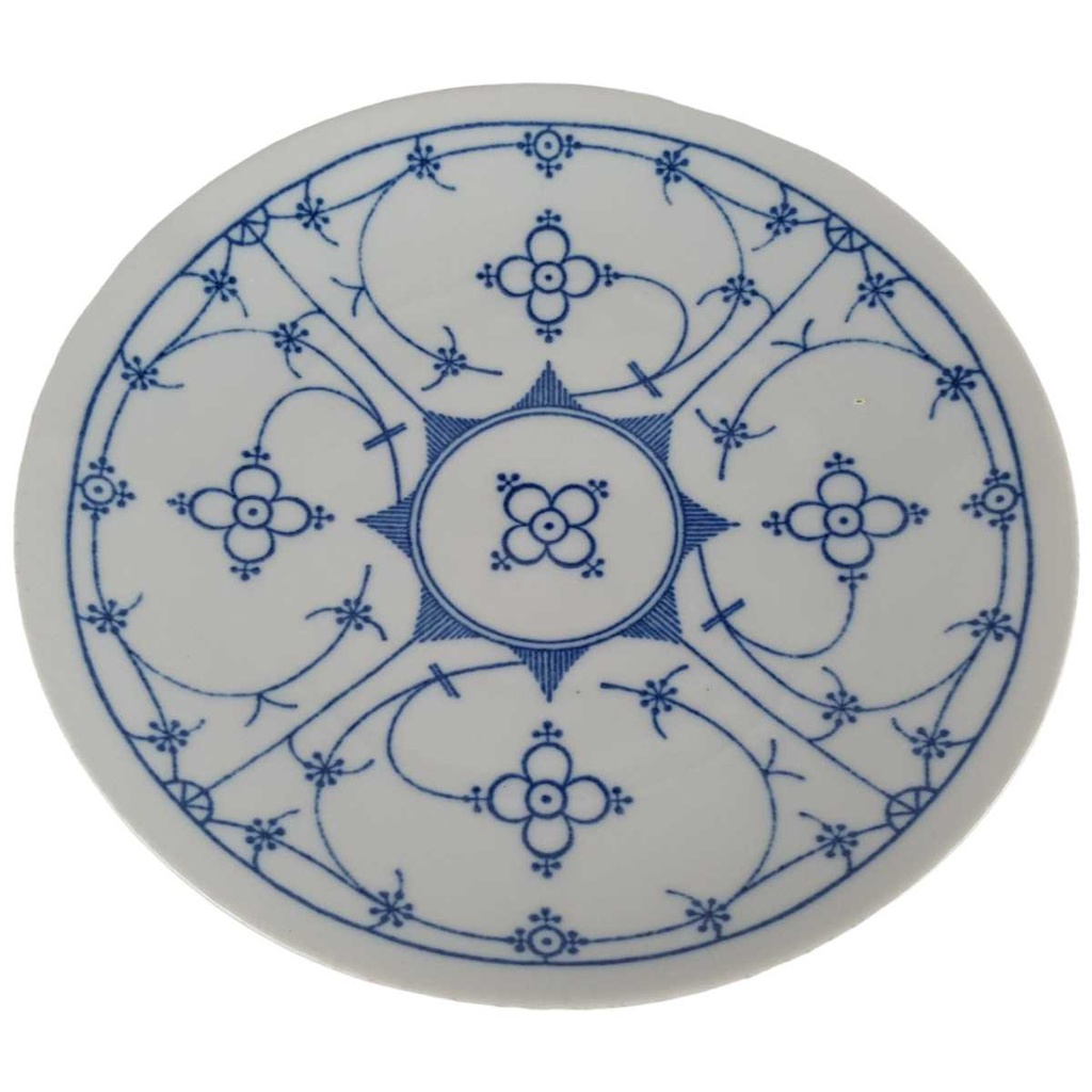 Kuchenteller Dessertteller Frühstücksteller 19,9 cm Bareuther Indisch Blau Strohblume Bavaria gebraucht - gut