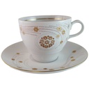 Kaffeetasse mit Untertasse Tasse Graf von Henneberg Goldblummchen Rotpunkte gebraucht - gut