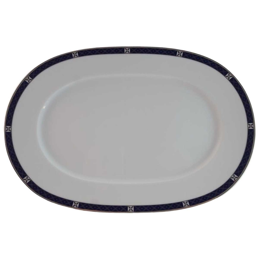 Fleischplatte 31,8x21,5 cm TCM Tchibo Classica Dunkelblau gebraucht - sehr gut