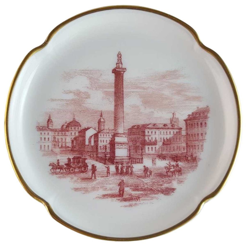 Glasuntersetzer 10,3 cm Rosenthal Darmstadt Luisenplatz um 1860 gebraucht - sehr gut