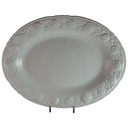 Servierplatte Quadrifoglio Franco Giorgi Rosendekor weiß große 50,8x39,2 cm