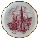 Glasuntersetzer 10,2 cm Rosenthal München Marienplatz gebraucht - sehr gut