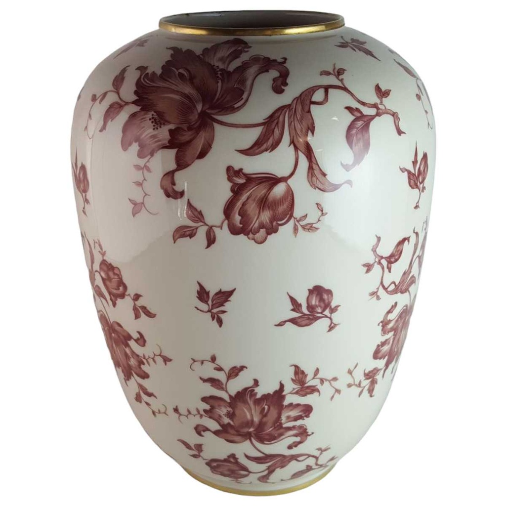 [45814142] Vase Goldrand 22 cm Tirschenreuth Blumen gebraucht - gut