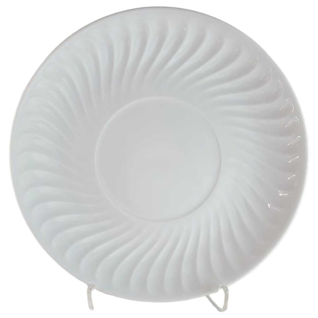 [45814149] Untertasse für Suppe 16,8 cm Gareis Form 130 Reliefdekor Weiß gebraucht - gut
