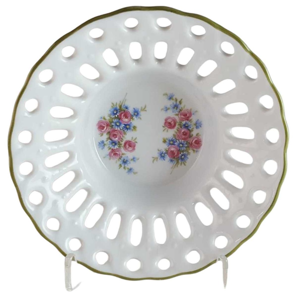 [45814153] Schale Durchbruchschale Durchbrucharbeit 13,2 cm Gerold & Co Blumen gebraucht - gut