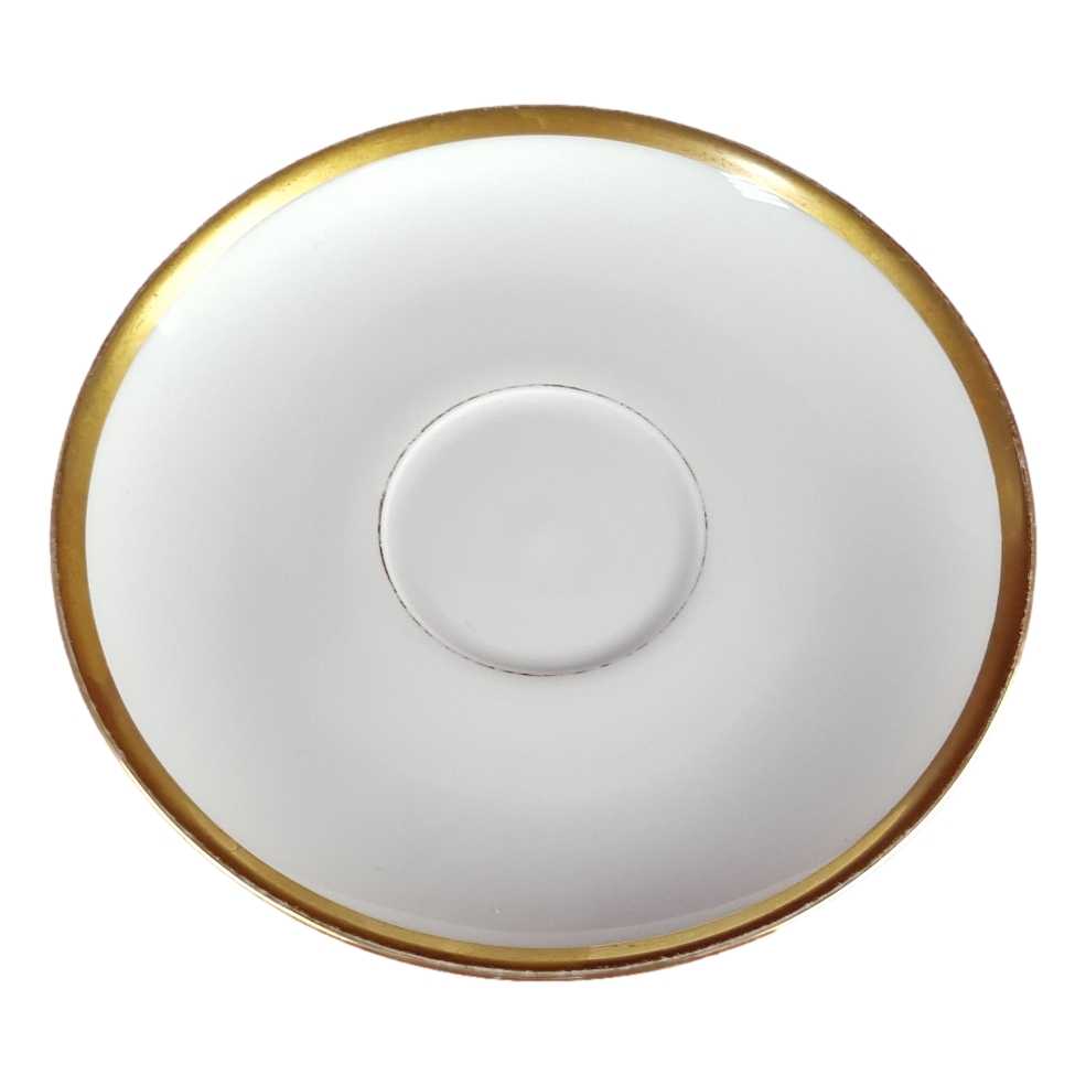 Untertasse für Kaffee Goldrand 14,7 cm Eschenbach Alte Formen 5 mm gebraucht - gut